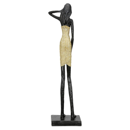 Dorada figure, gold-colored, black H.45 cm