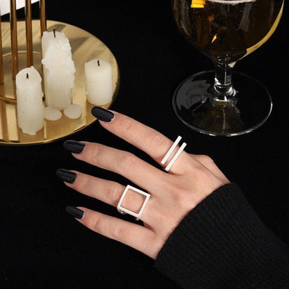 Minimalist Bold Look Square Ring