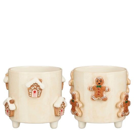 Christmas flowerpot inside Off-white
