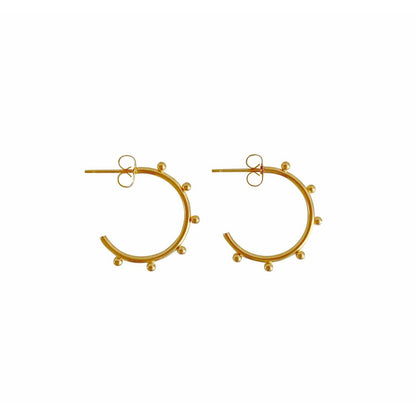 Balls Open Earring - Gold