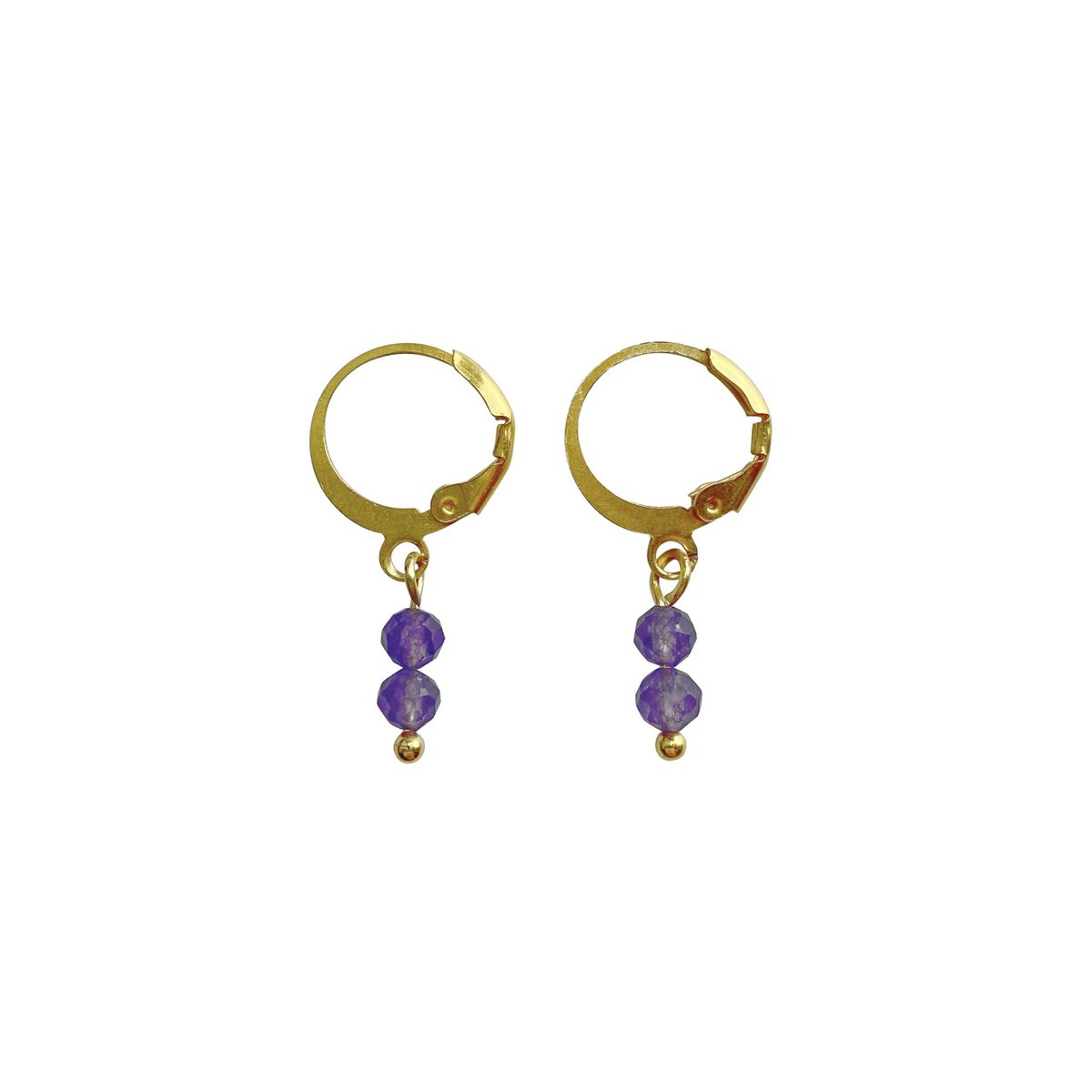 Earrings Amethyst - Gold