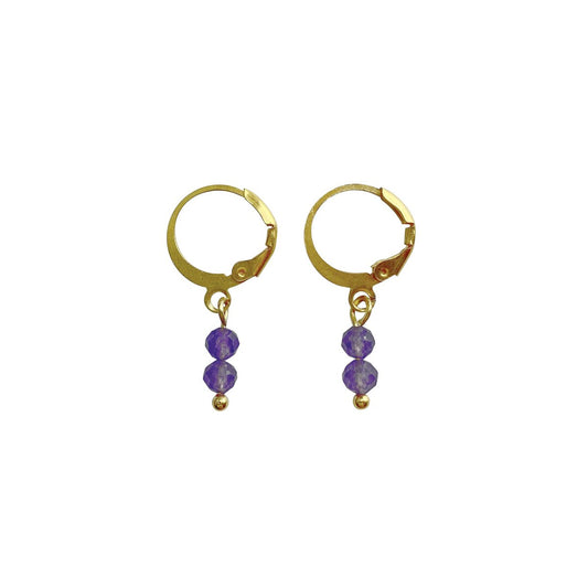 Earrings Amethyst - Gold