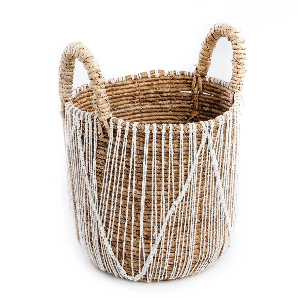 The Straight Stitched Macrame Basket - M