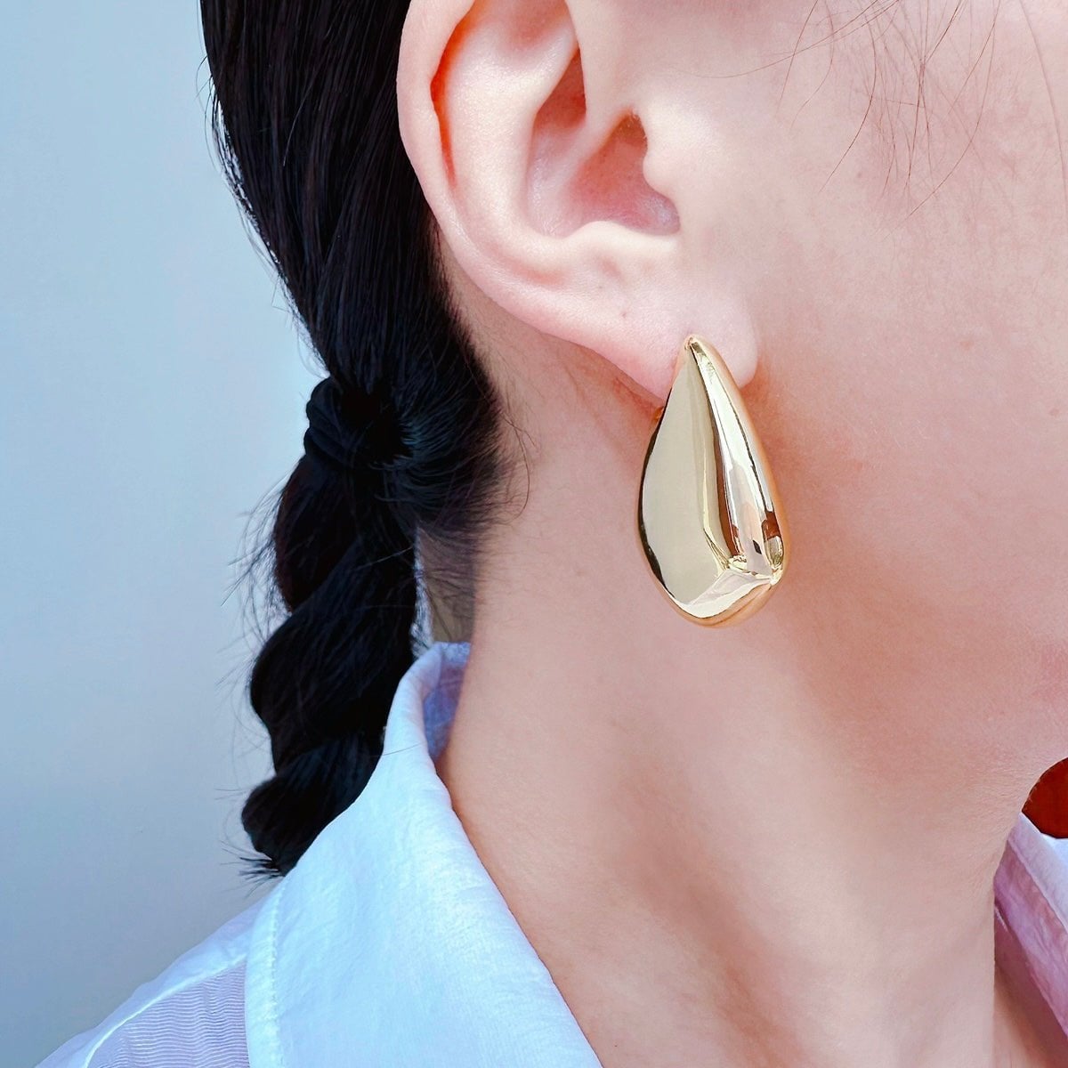 Sculptural Teardrop Statement Earrings