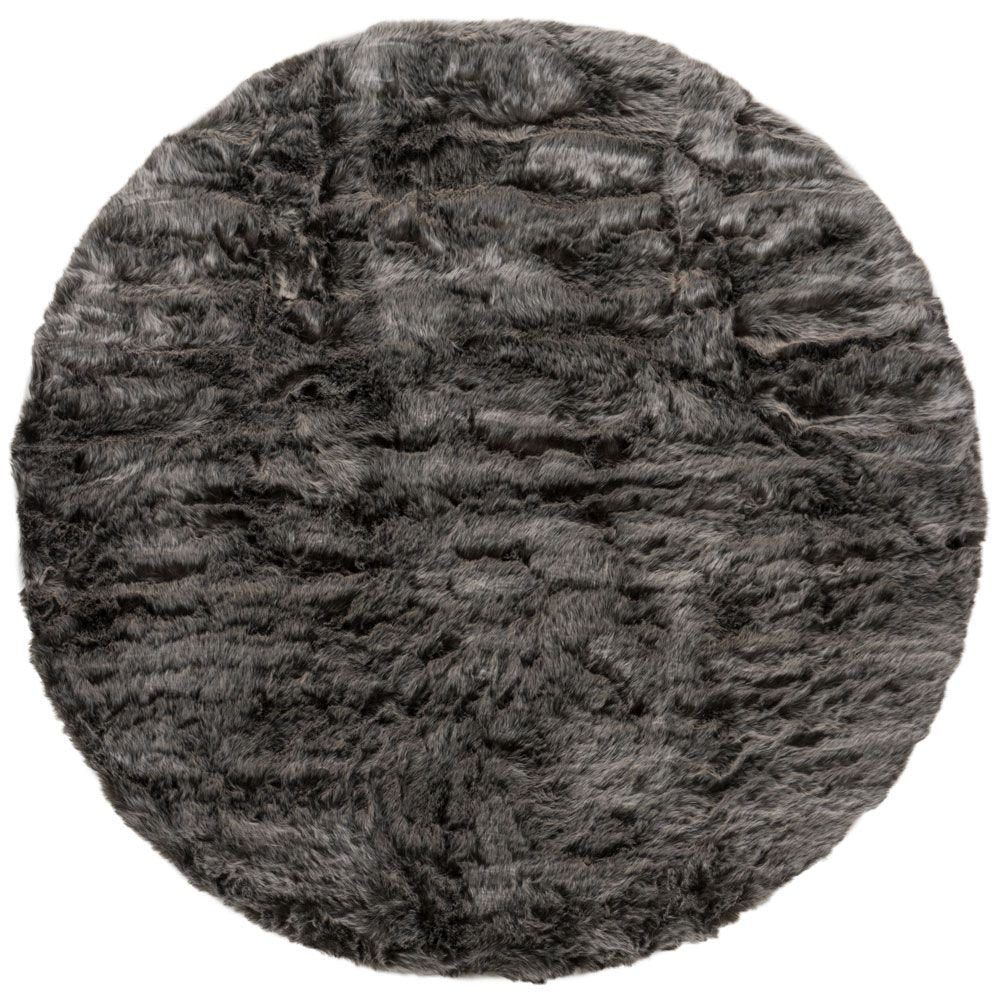 Rug Donsie Anthracite Round ø160 cm
