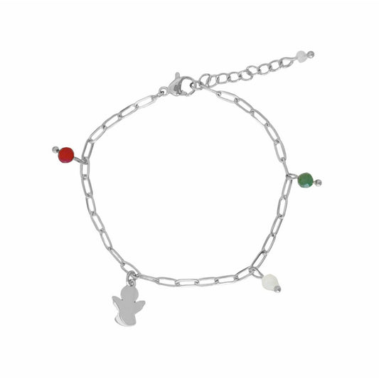 Christmas Charm Bracelet Angel - Silver