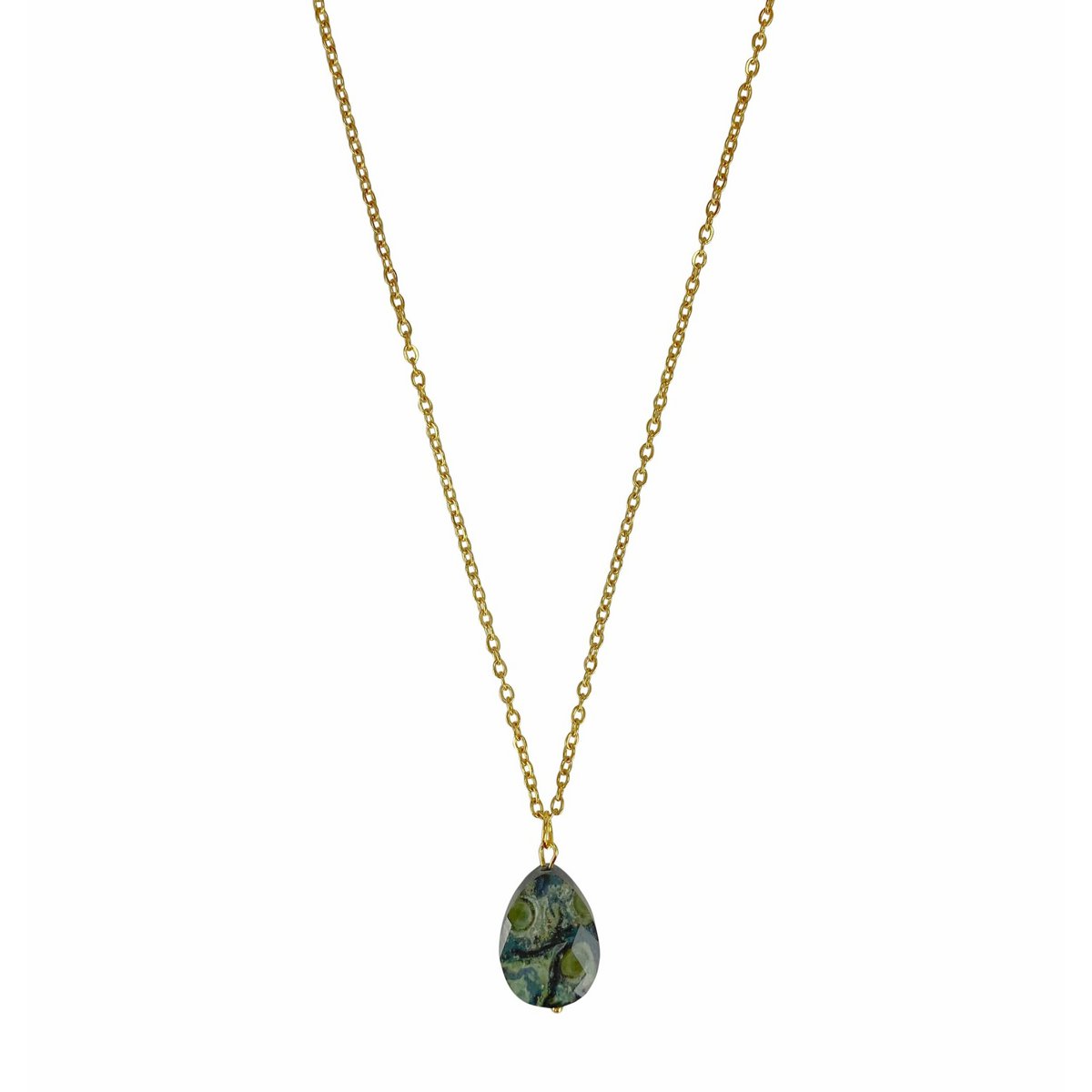 Necklace Kambaba Jasper - Gold