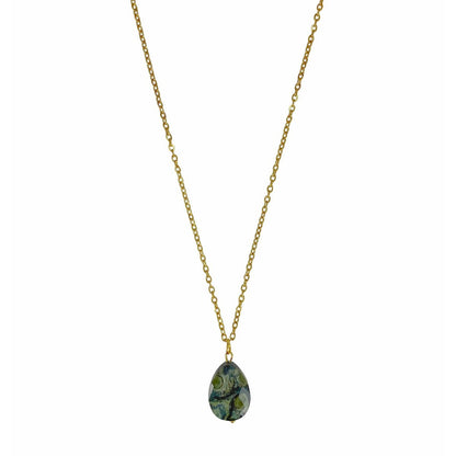 Necklace Kambaba Jasper - Gold