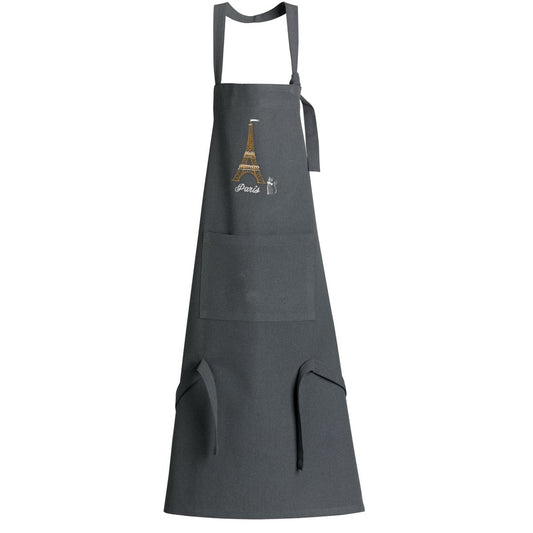 Eiffel Tower Recycled Kitchen Apron with Pocket Ombre 85 x 72