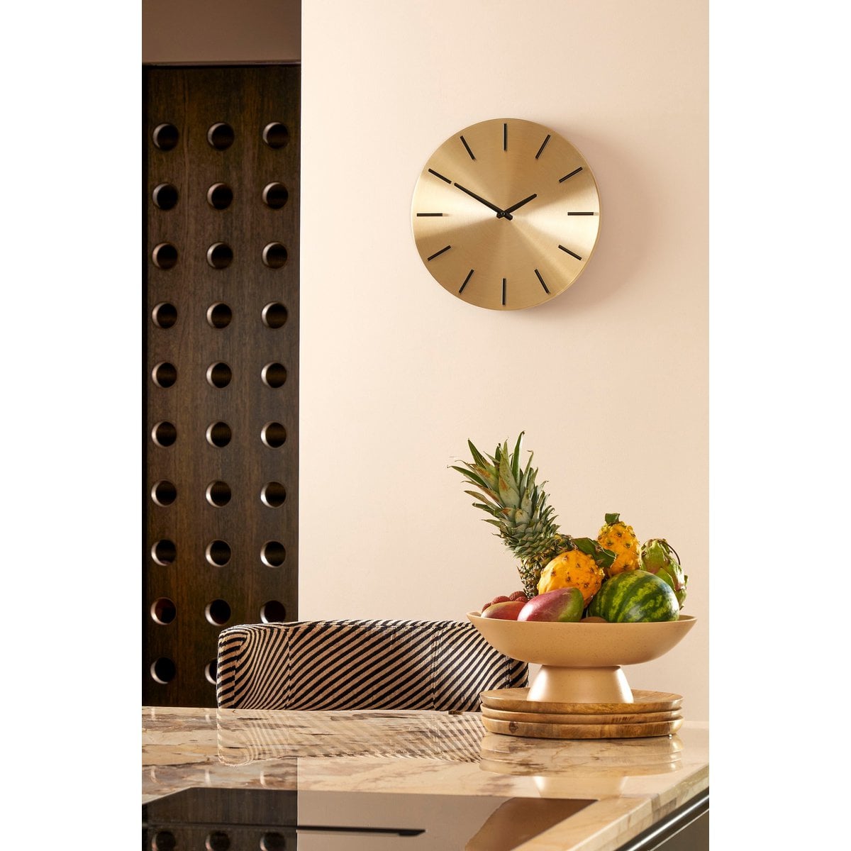 Wall clock Brixen Gold