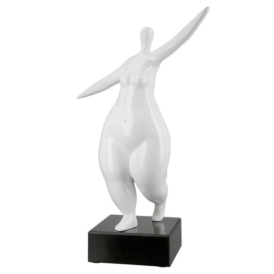 Poly sculpture "Lady" glossy white