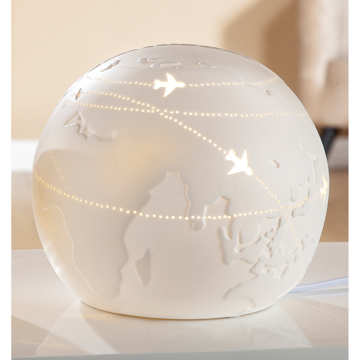 Porcelain lamp ball "Globetrotter"