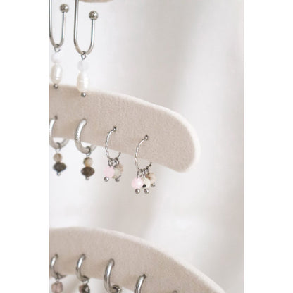 Balance Gemstone Earrings - Silver