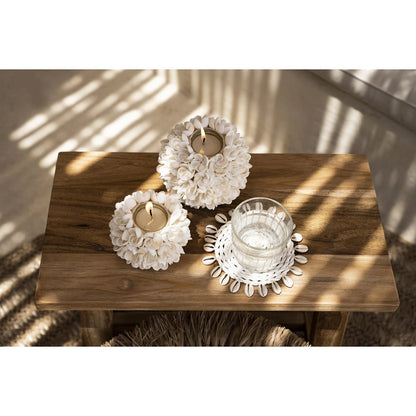 The Seagrass Shell Coaster - White