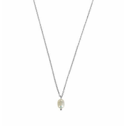 Classic Pearl Necklace - Silver