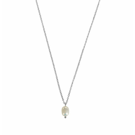 Classic Pearl Necklace - Silver