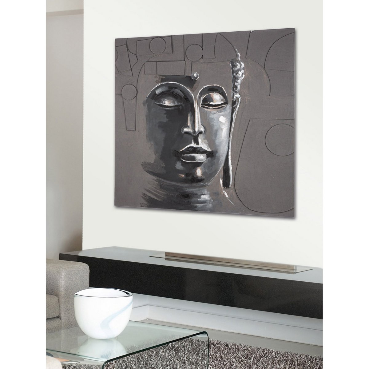 Square picture Buddha H.100 cm