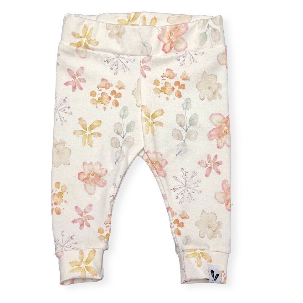 Newborn pants painted flower