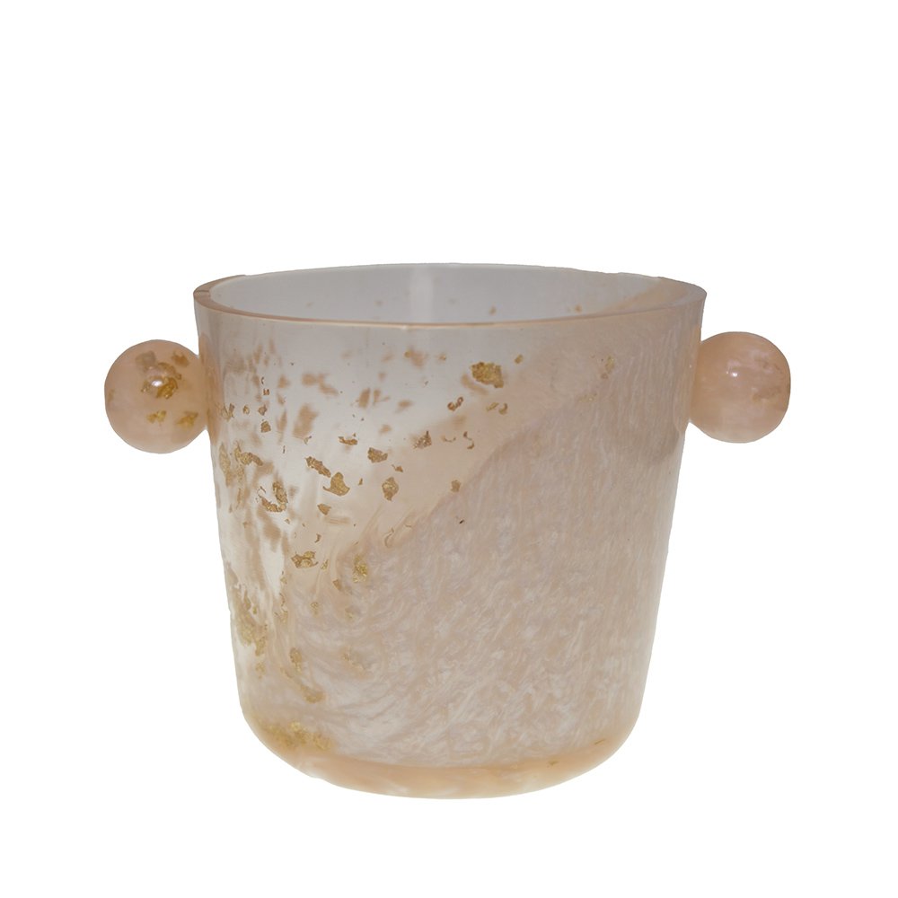 Scawd bucket with resin glitter 14.5x14.5x13cm