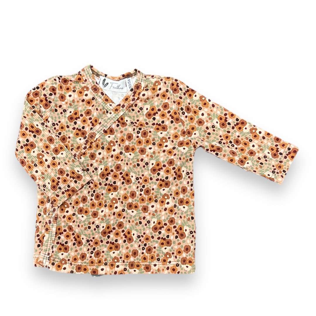 Wrap shirt cute flowery