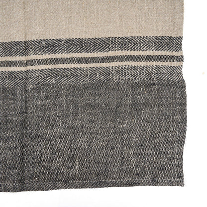 The Linen Dash Kitchen Towel - Natural Black - 50x70