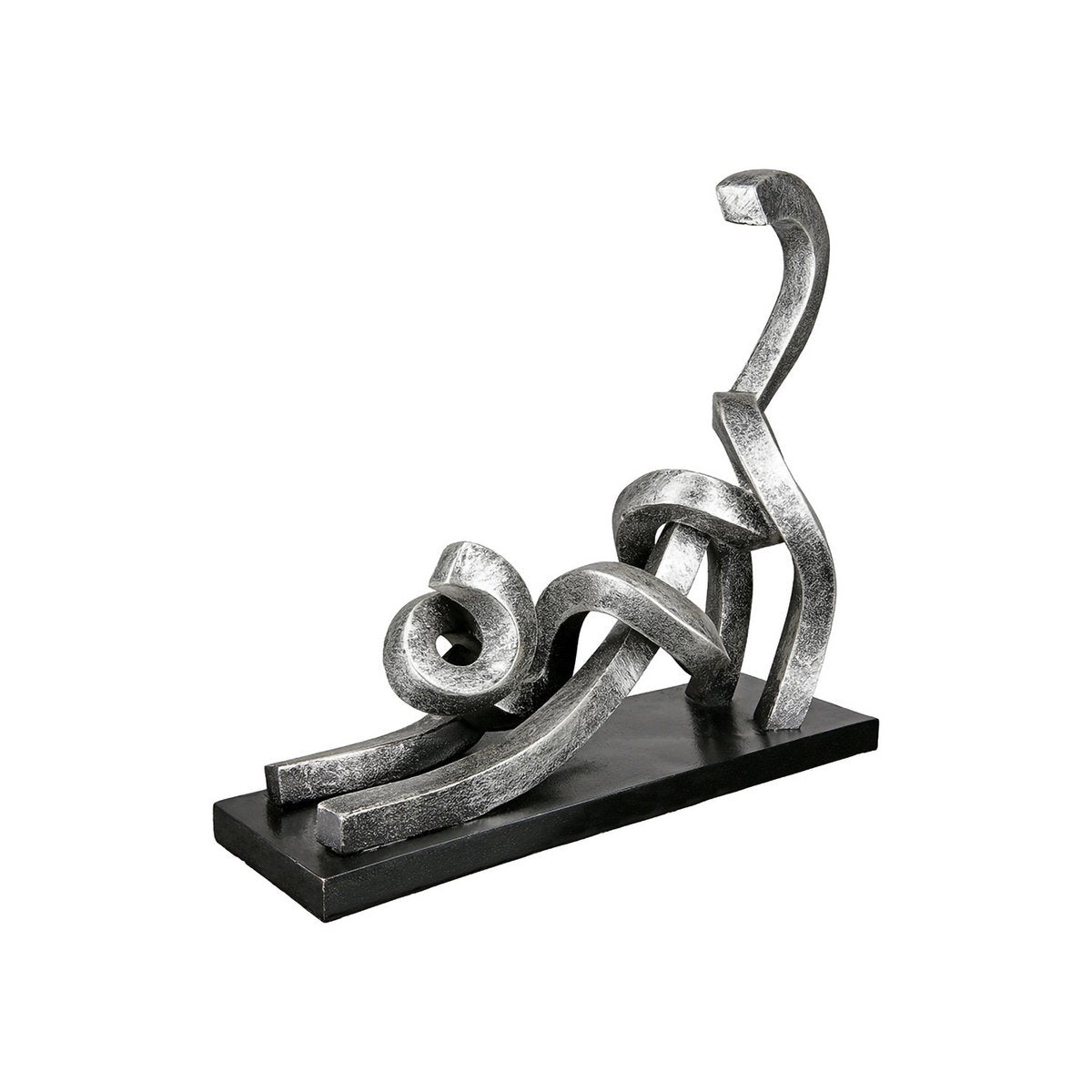 Sculpture cat stretching H.29 cm