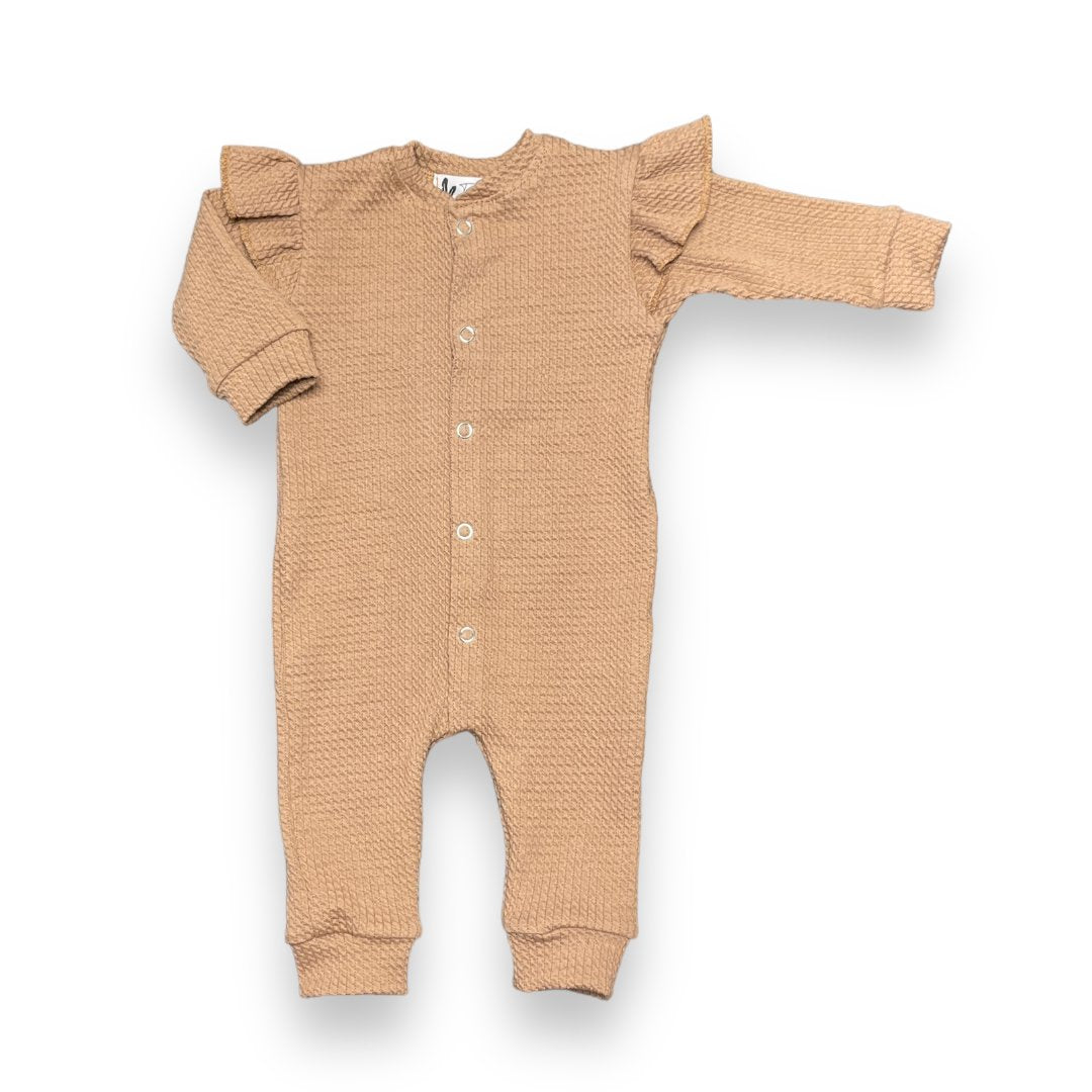 Playsuit ruffle cable cacao