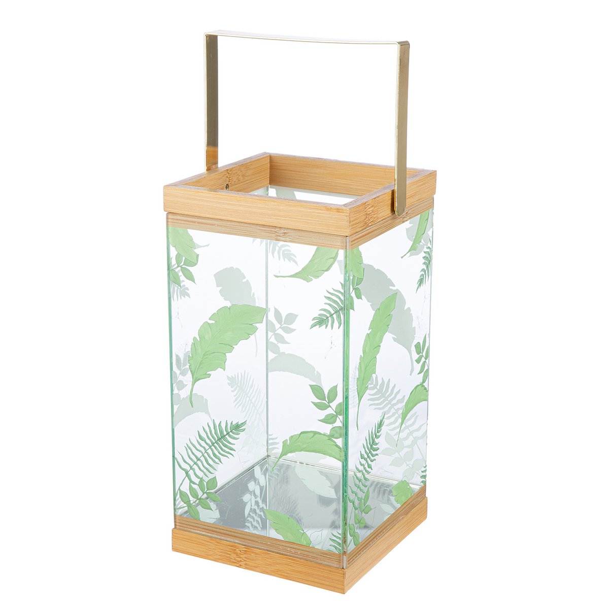 Set of 3 lanterns rain leaves, height 33 cm