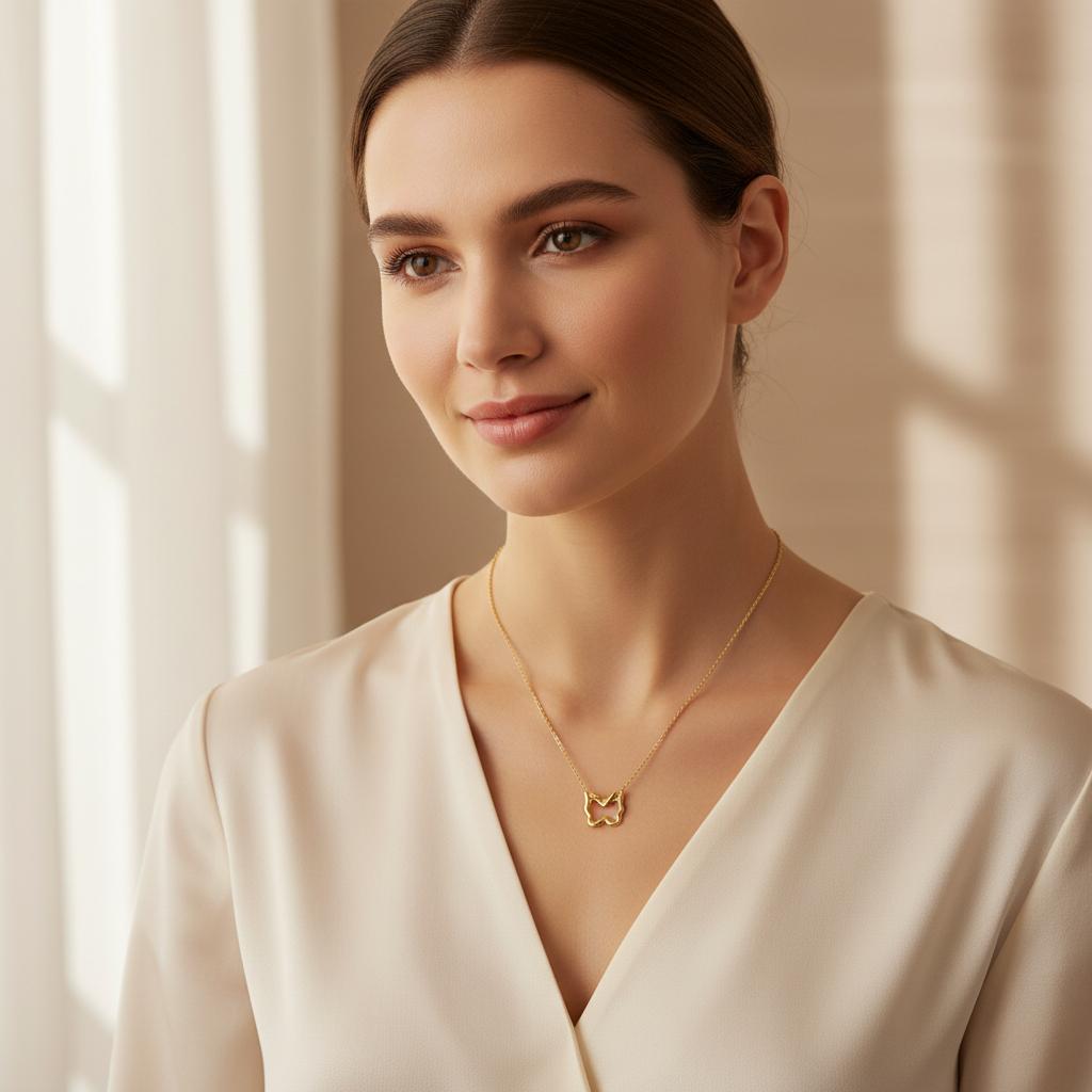 Butterfly Necklace - Gold