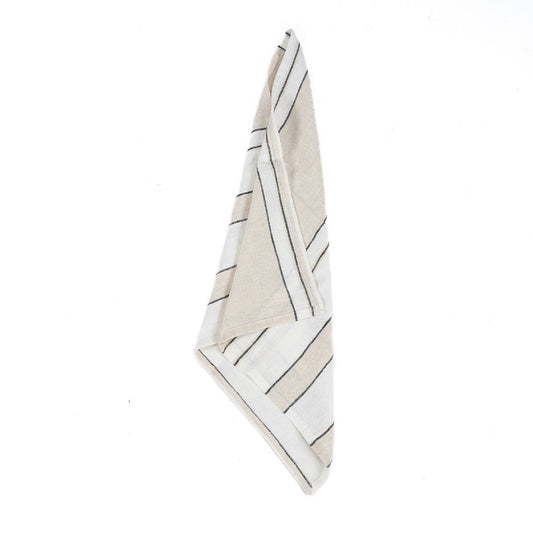 The Provence Napkin - Natural Black White - 45x45