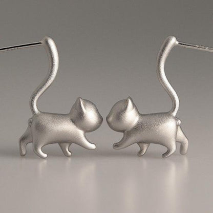 Cute Cat Design Playful Earrings