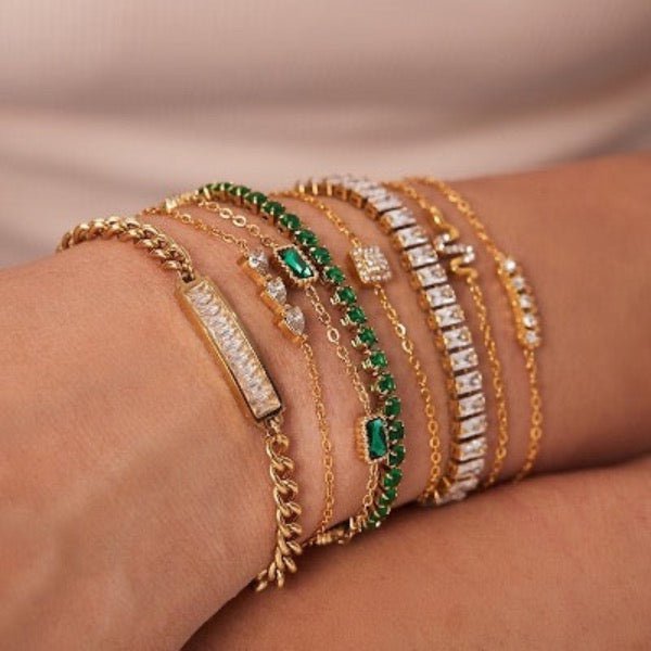 Chic Sparkling Stack Bracelet Set