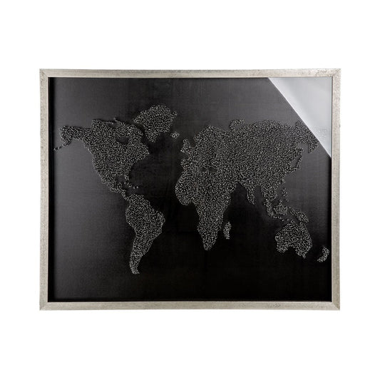 Wood/ glass wall object "World"