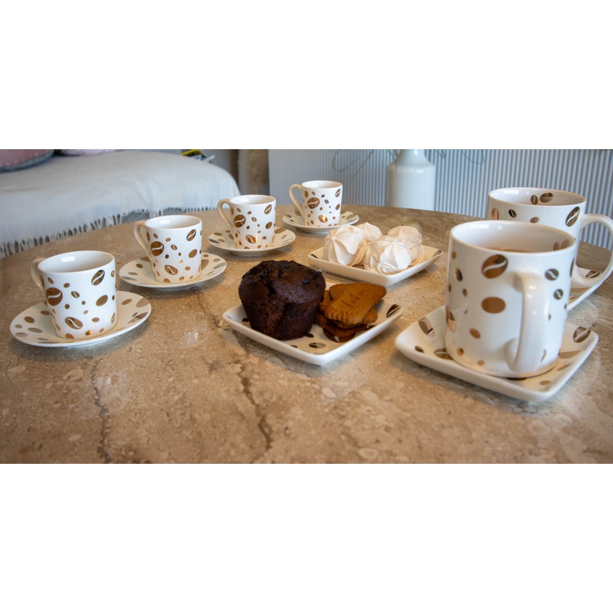 Coffee grain cups and sub -tasses - Lot of 4