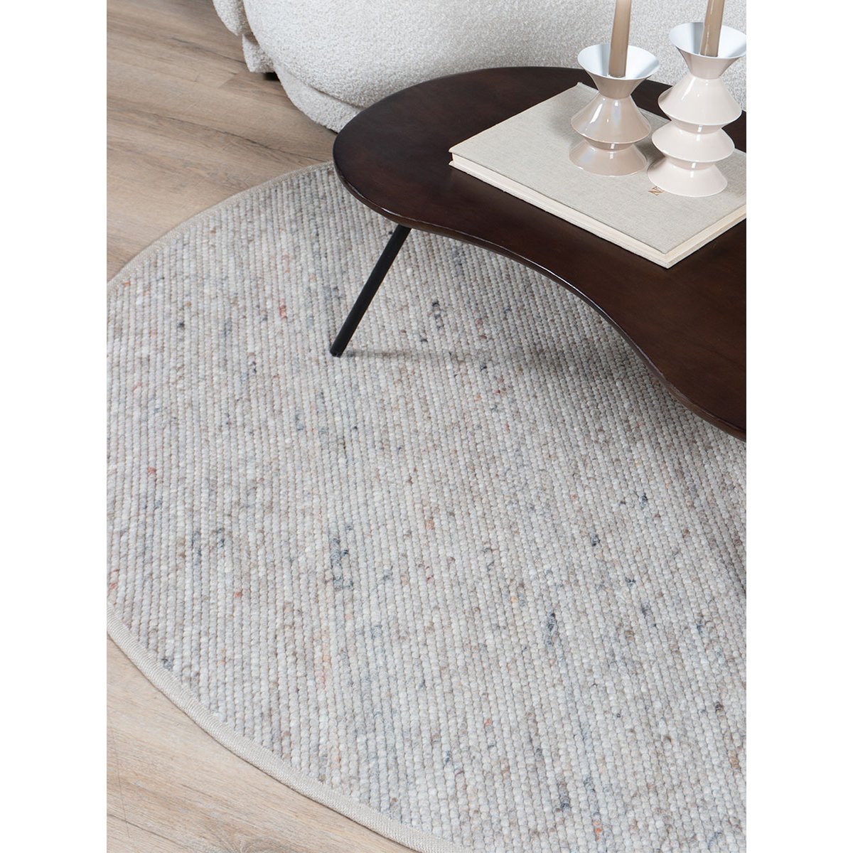 Rug Scott Dark Beige Round ø160 cm