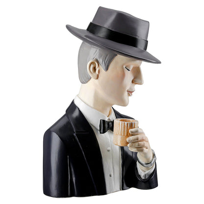 Figure Mann Gentleman with whiskey glass, H.26 cm