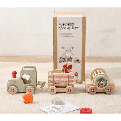 Wooden Train Learning Toy