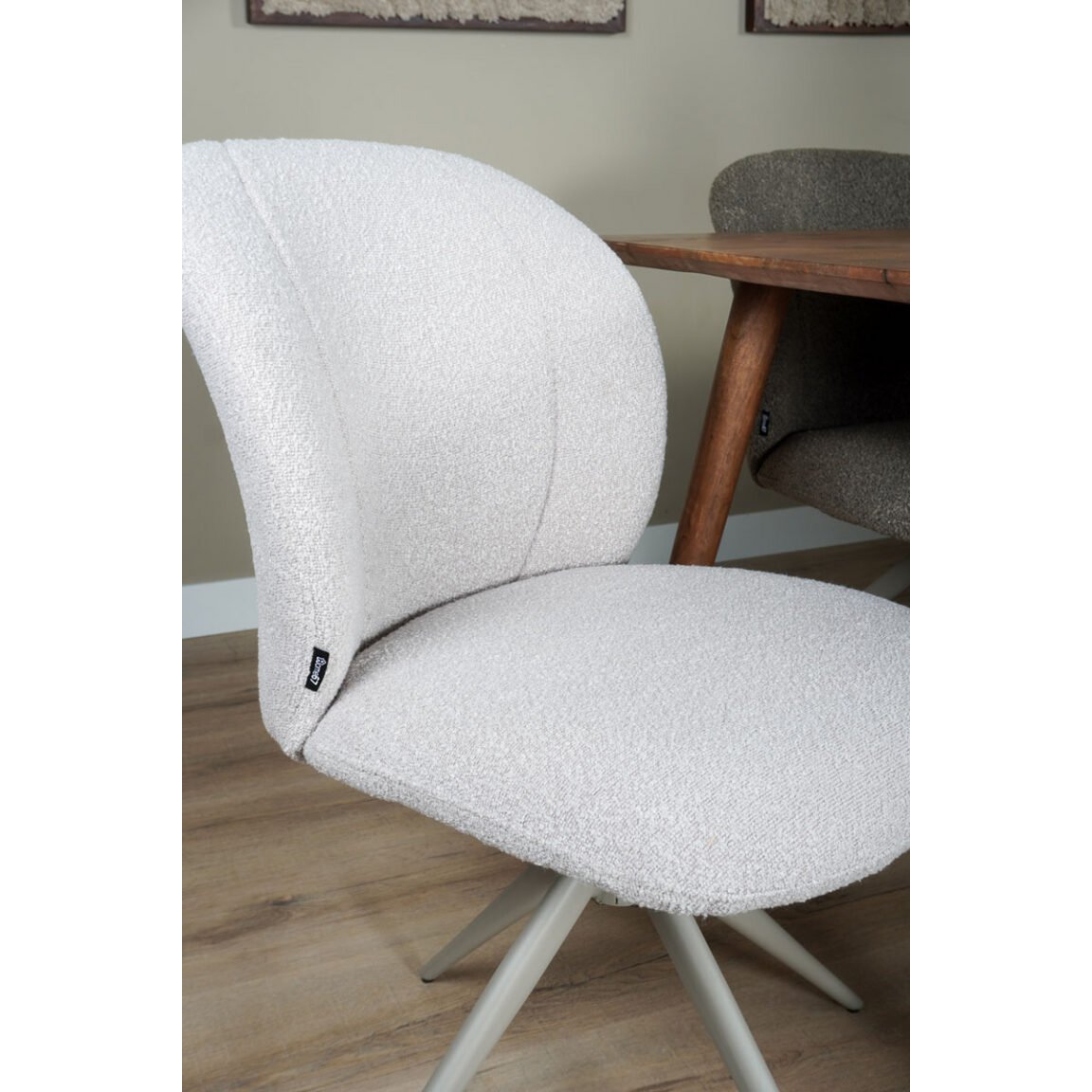 Dining room chair Cosmo - Bouclé - Naturel