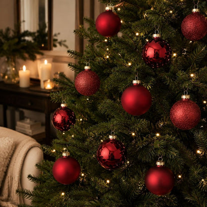 Christmas ball Glass baubles Red