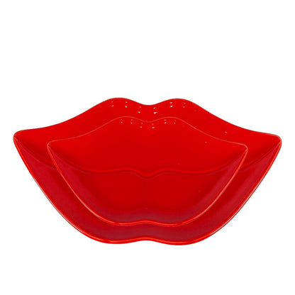 Red mouth cups - set of 2