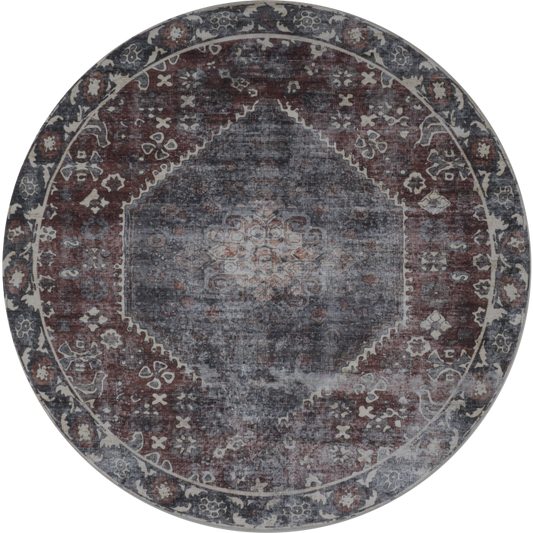 Rug Madel Round Red / Blue ø120 cm