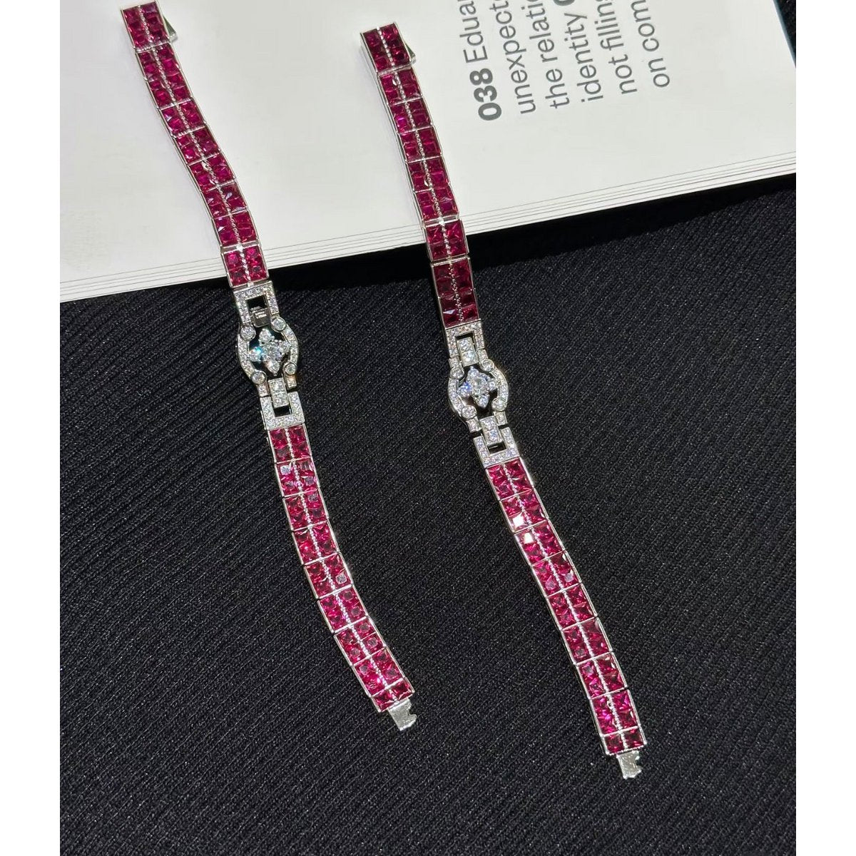 Elegant Ruby Line Adjustable Bracelet