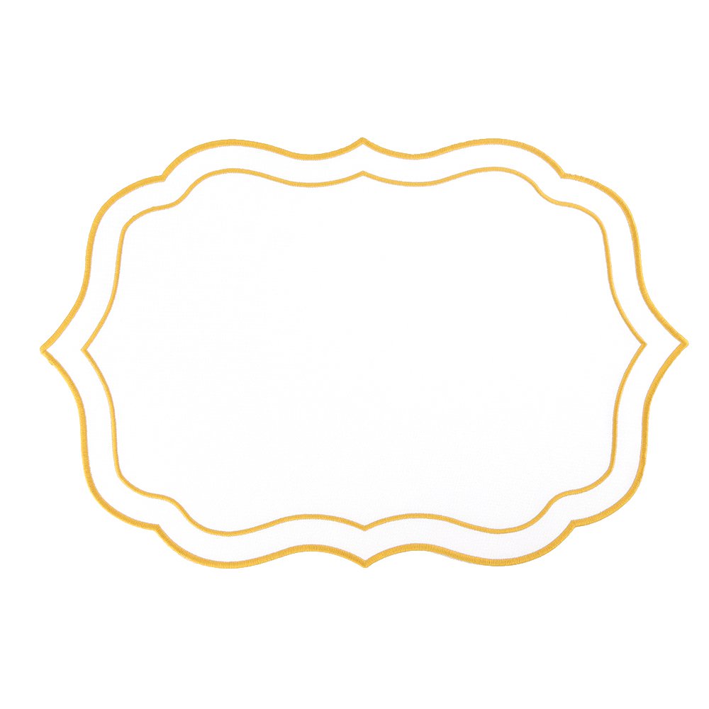 White and golden plate