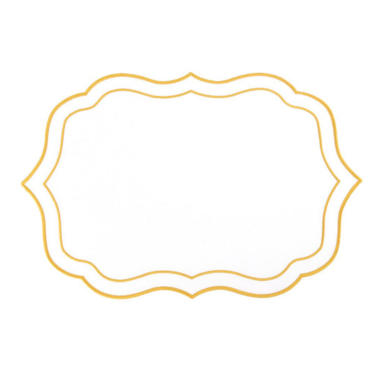 White and golden plate