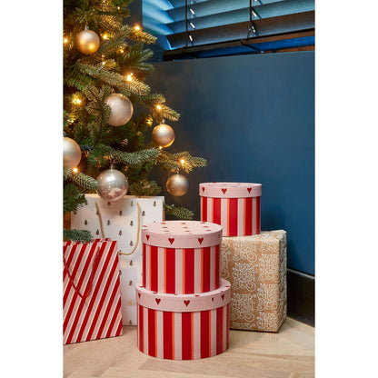 Christmas storage boxes set Red