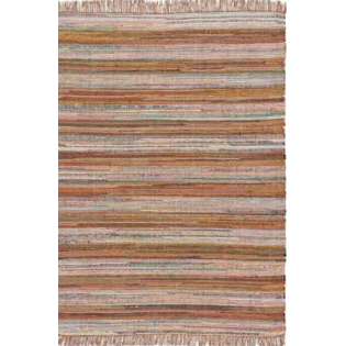 Bohemian style rug in recycled material CHINDI - L