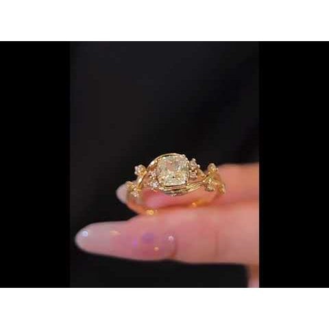 Gold Vermeil Flower Branch Ring