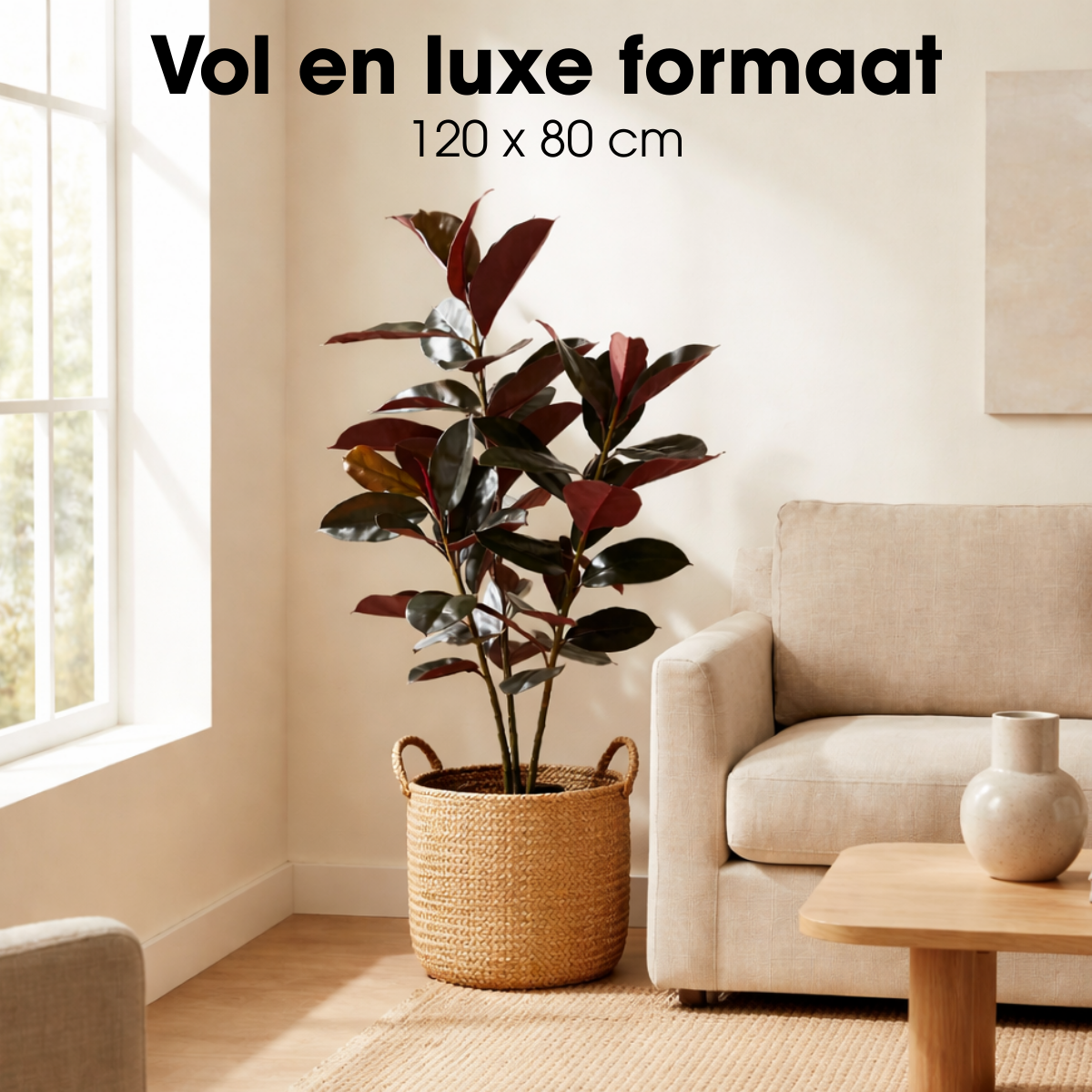 Artificial plant Rubber plant Red