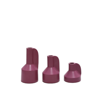 Alota mauve Ø9 x H17/13/9 cm - set van 3