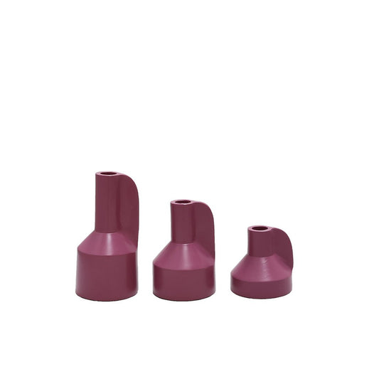 Alota mauve Ø9 x H17/13/9 cm - set van 3